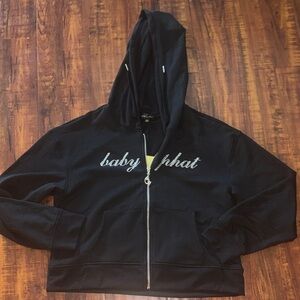 Baby Phat Black Hoodie with Silver Logo
